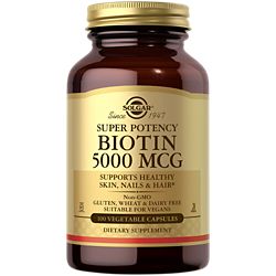 Super Potency Biotin - 5,000 MCG (100 Vegetarian Capsules)