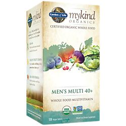 mykind Organics Men™s Multi 40+  Whole Food Multivitamin (120 Vegan Tablets)