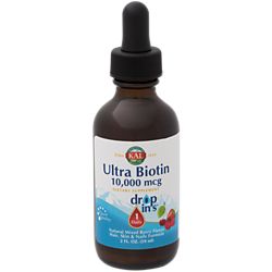 Ultra Biotin for Hair, Skin & Nails - Natural Mixed Berry Flavor - 10,000 MCG (2 Fluid Ounces)