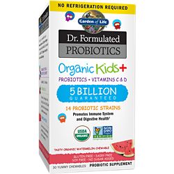 Dr. Formulated Probiotics Organic Kids 5 Billion CFUs  Shelf-Stable  Watermelon (30 Chewables)