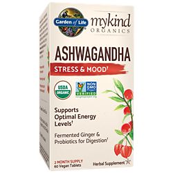 mykind Organics Ashwagandha for Stress & Mood (60 Vegan Tablets)