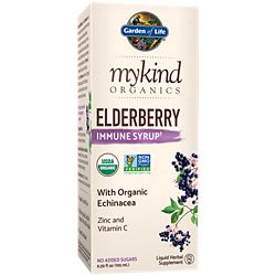 mykind Organics Elderberry Immune Syrup with Organic Echinacea, Zinc and Vitamin C (6.59 Fluid Ounces)