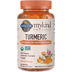 mykind Organics Turmeric Gummy - Inflammatory Response with Organic Fermented Ginger (120 Vegan Gummies)