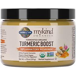 mykind Organics Fermented Turmeric Boost - Inflammatory Response with Organic Curcumin & Black Pepper (30 Servings)