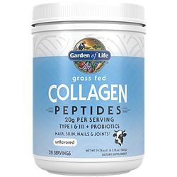 Grass Fed Collagen Peptides Powder for Hair, Skin, Nails & Joints - Bovine Type I & III - Unflavored (28 Servings)