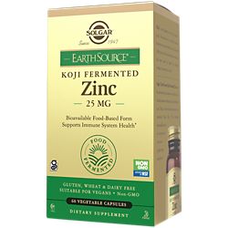 Earth Source Koji Fermented Zinc - Immune Health - 25 MG (60 Vegetable Capsules)