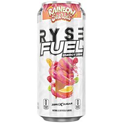 Ryse Fuel Energy Drink - Rainbow Sherbet (12 Drinks/ 16 Fl Oz. Each)