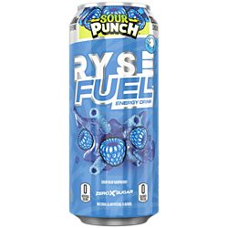 Ryse Fuel Energy Drink - Sour Blue Raspberry (12 Drinks/ 16 Fl Oz. Each)