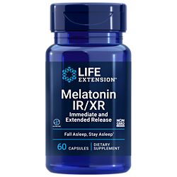 Melatonin IR/XR Immediate & Extended Release to Fall & Stay Asleep (60 Capsules)